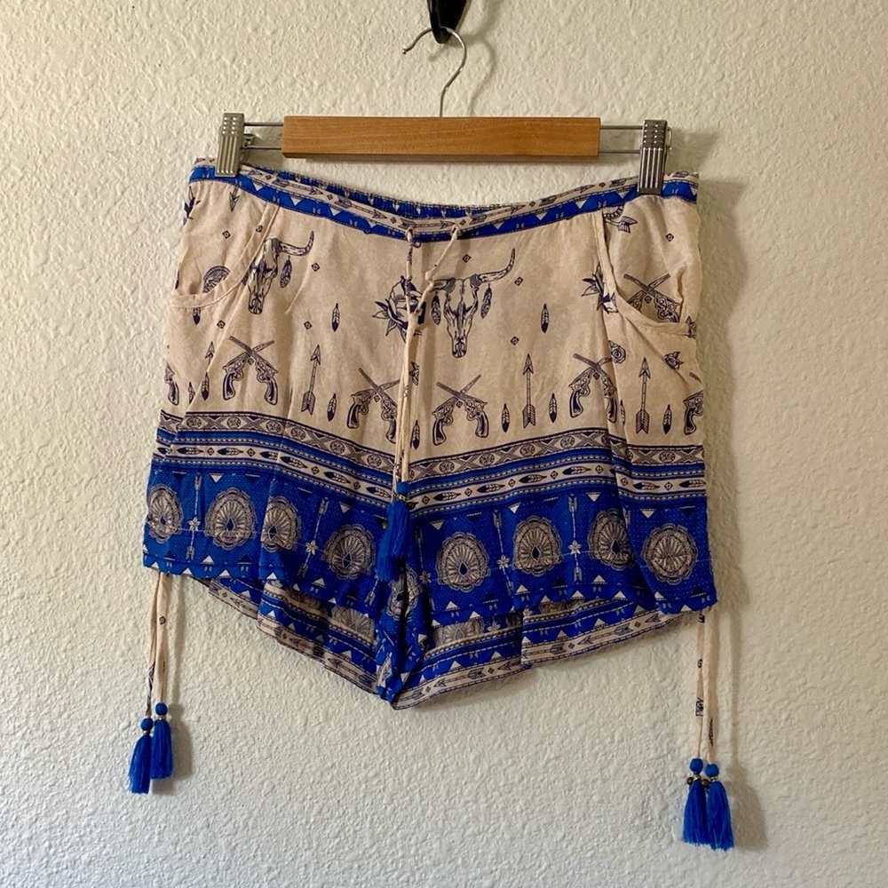 Vintage Spell Coyote Shorts in Royal Blue